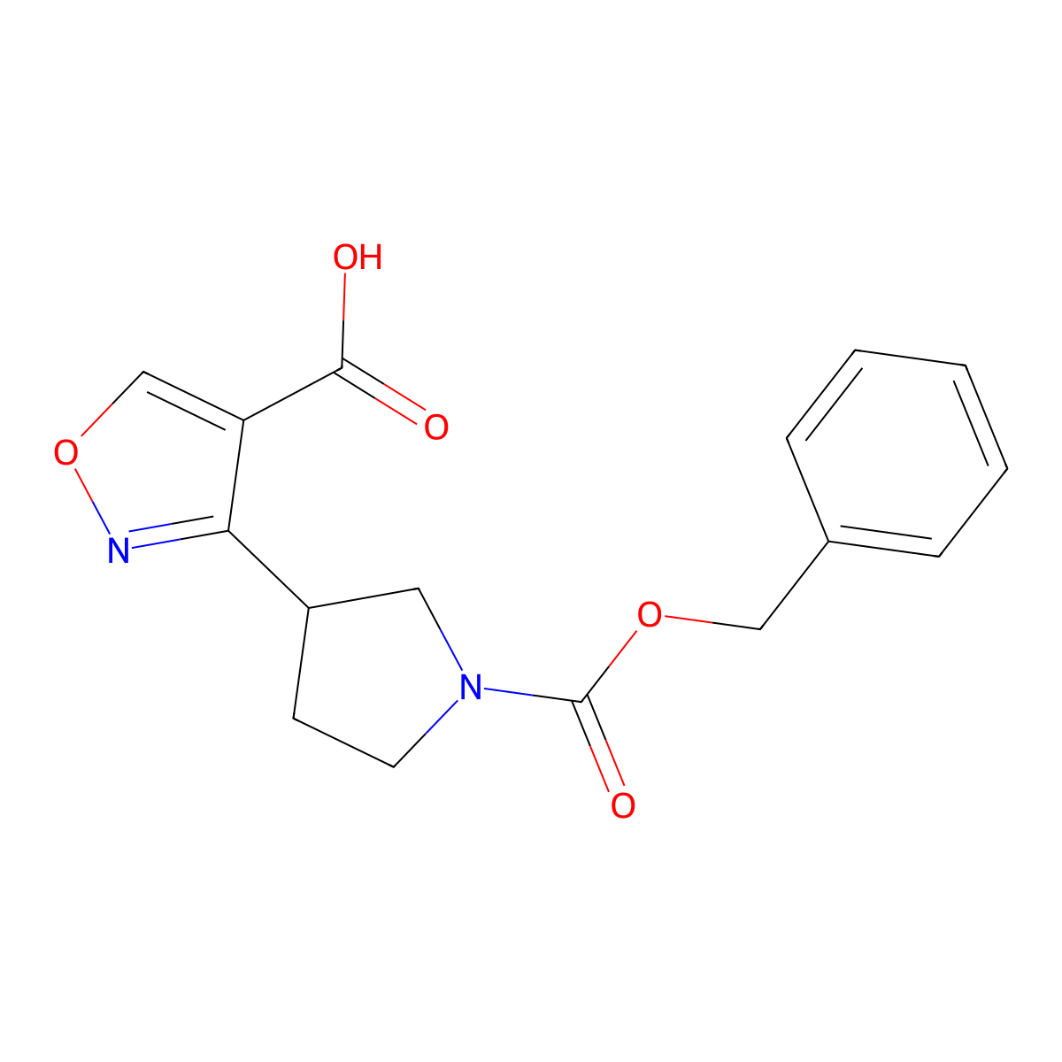 3-{1-[(Benzyloxy)carbonyl]pyrrolidin-3-yl}-1,2-oxazole-4-carboxylic acid molecular structure, CAS 2870659-66-6