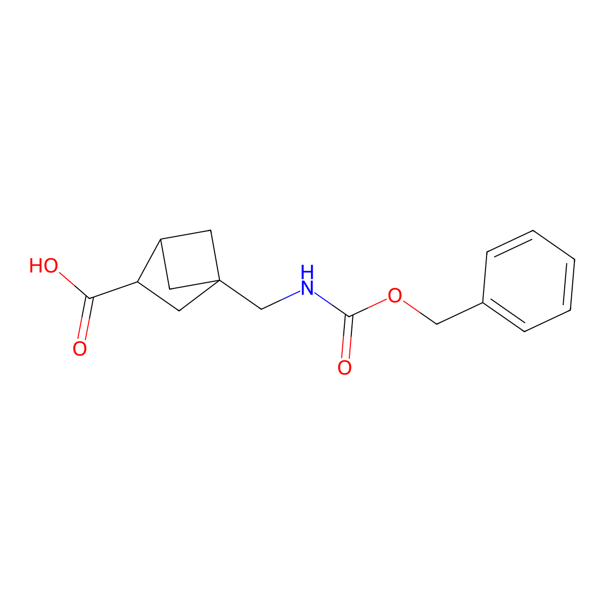 4-({[(Benzyloxy)carbonyl]amino}methyl)bicyclo[2.1.1]hexane-2-carboxylic acid molecular structure, CAS 2870659-69-9