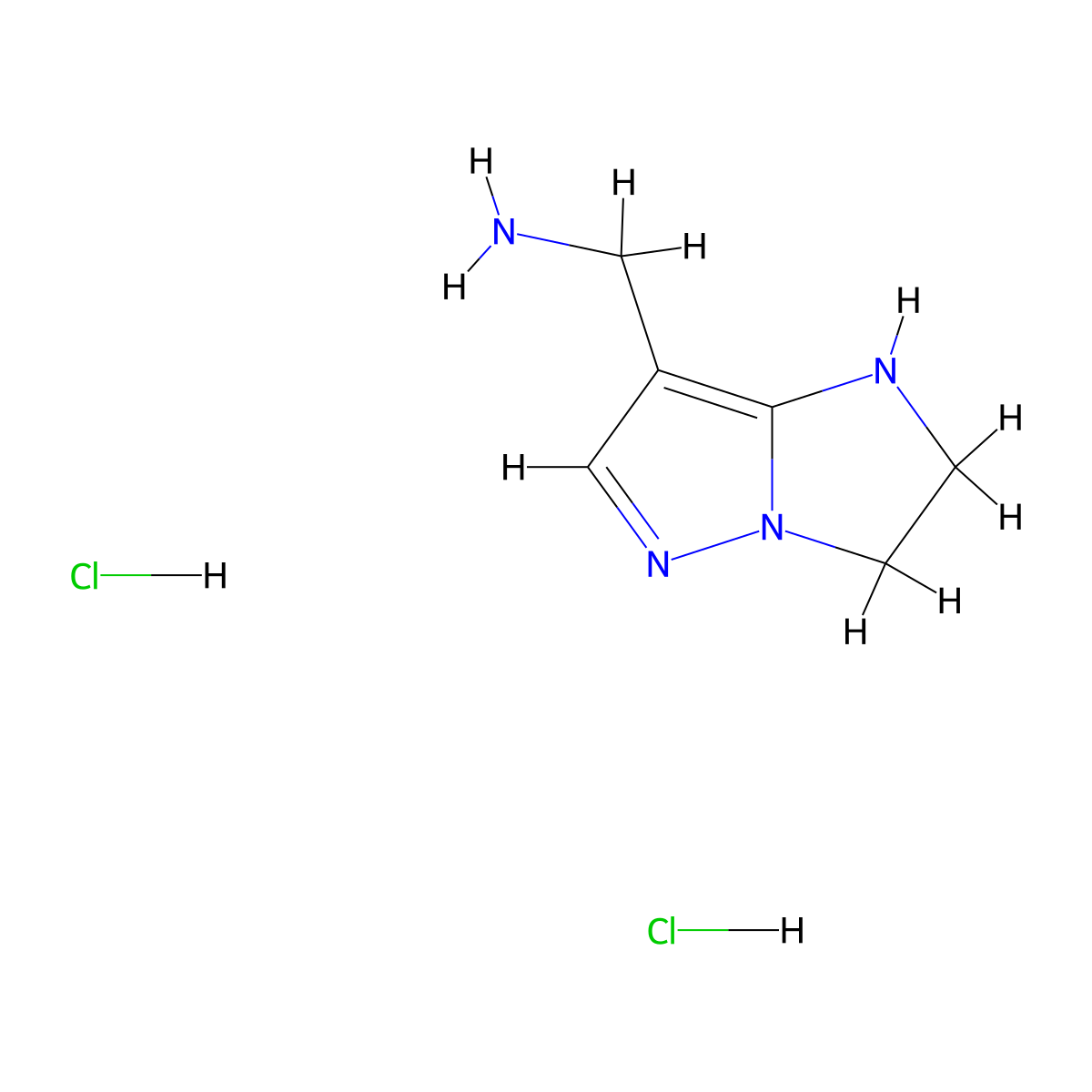 1-{1H,2H,3H-pyrazolo[1,5-a]imidazol-7-yl}methanamine dihydrochloride molecular structure, CAS 2870659-73-5