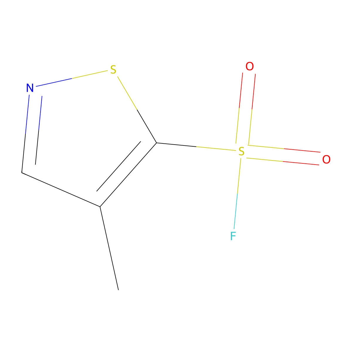 4-Methyl-1,2-thiazole-5-sulfonyl fluoride molecular structure, CAS 2870659-80-4