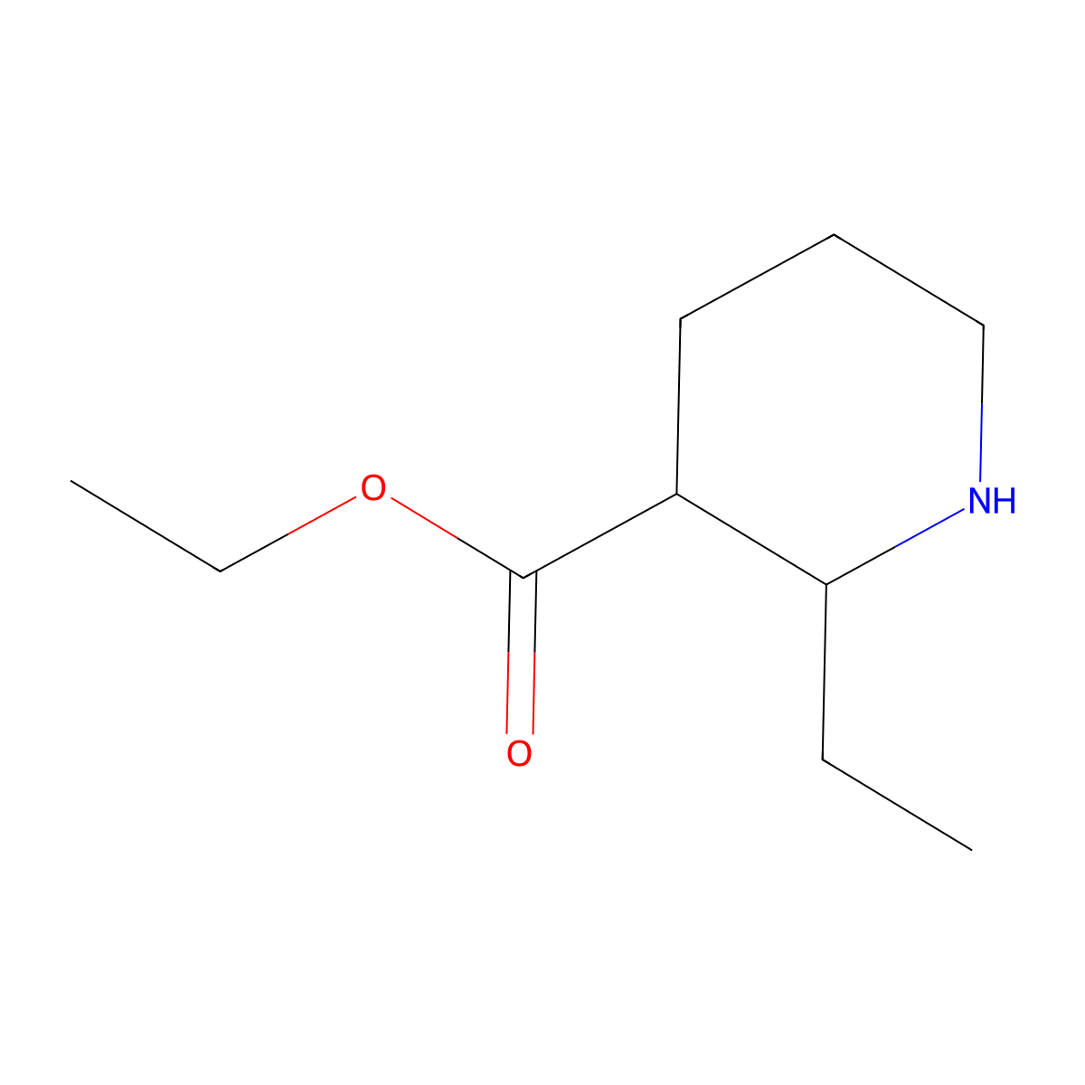 rac-ethyl (2R,3R)-2-ethylpiperidine-3-carboxylate molecular structure, CAS 2870660-80-1