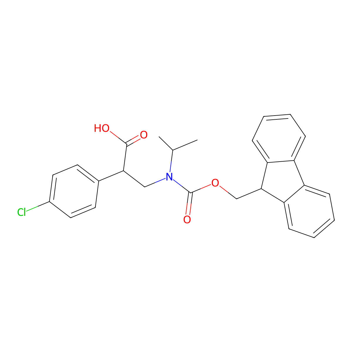 2-(4-chlorophenyl)-3-({[(9H-fluoren-9-yl)methoxy]carbonyl}(propan-2-yl)amino)propanoic acid molecular structure, CAS 2870660-89-0
