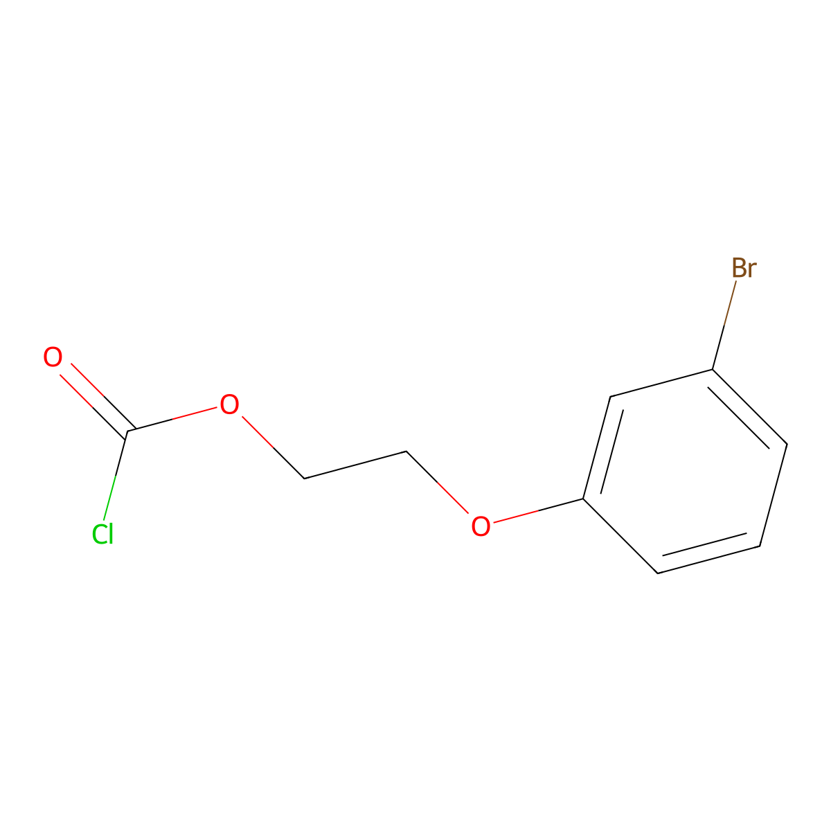 2-(3-Bromophenoxy)ethyl carbonochloridate molecular structure, CAS 2870660-96-9