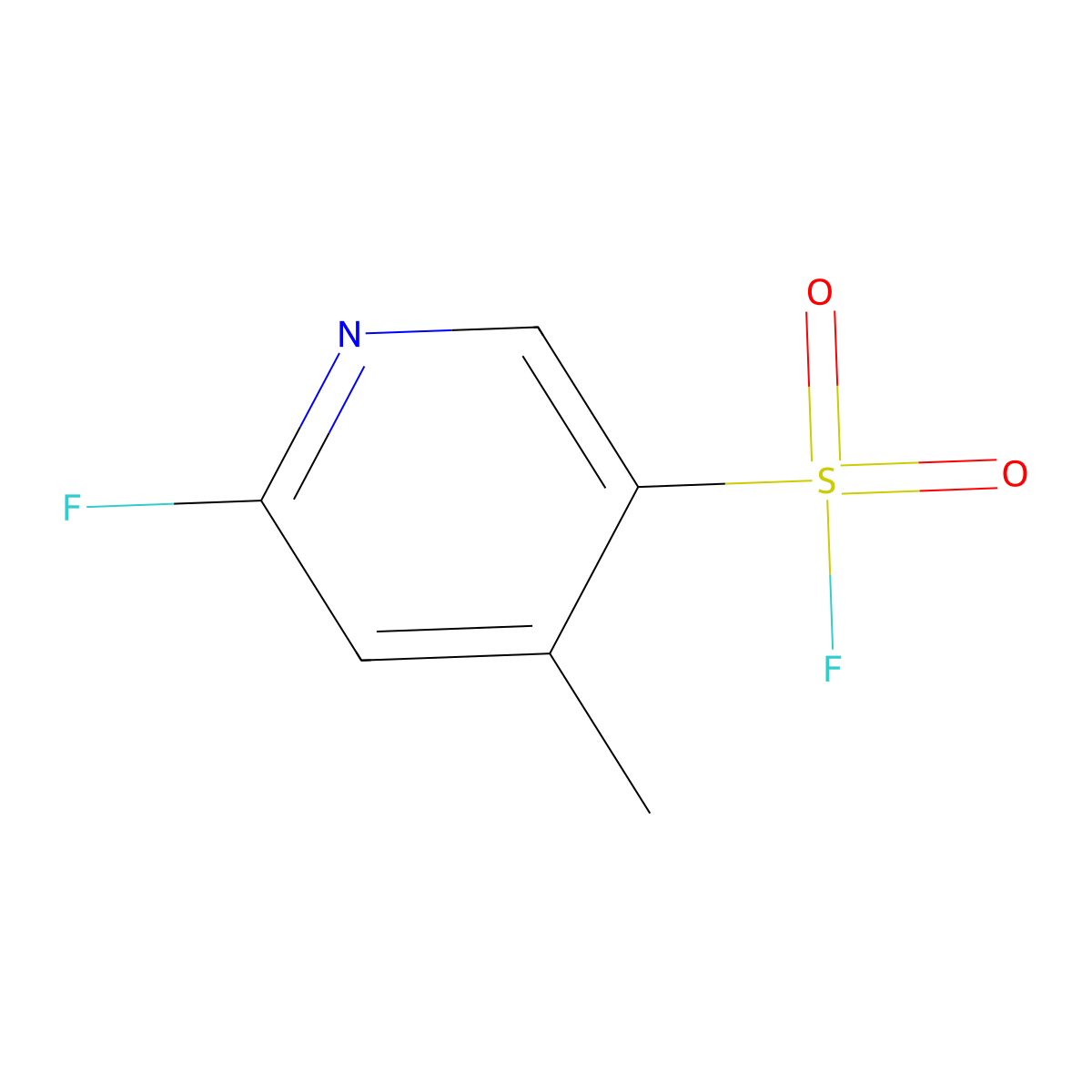 6-Fluoro-4-methylpyridine-3-sulfonyl fluoride molecular structure, CAS 2870661-04-2