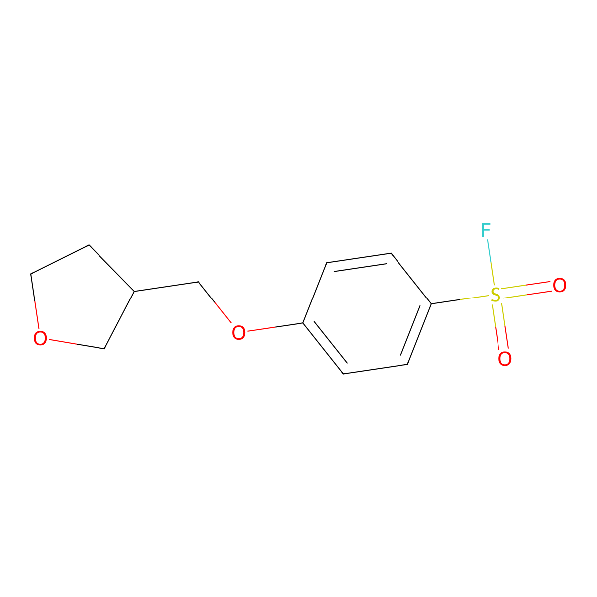 4-[(Oxolan-3-yl)methoxy]benzene-1-sulfonyl fluoride molecular structure, CAS 2870661-15-5