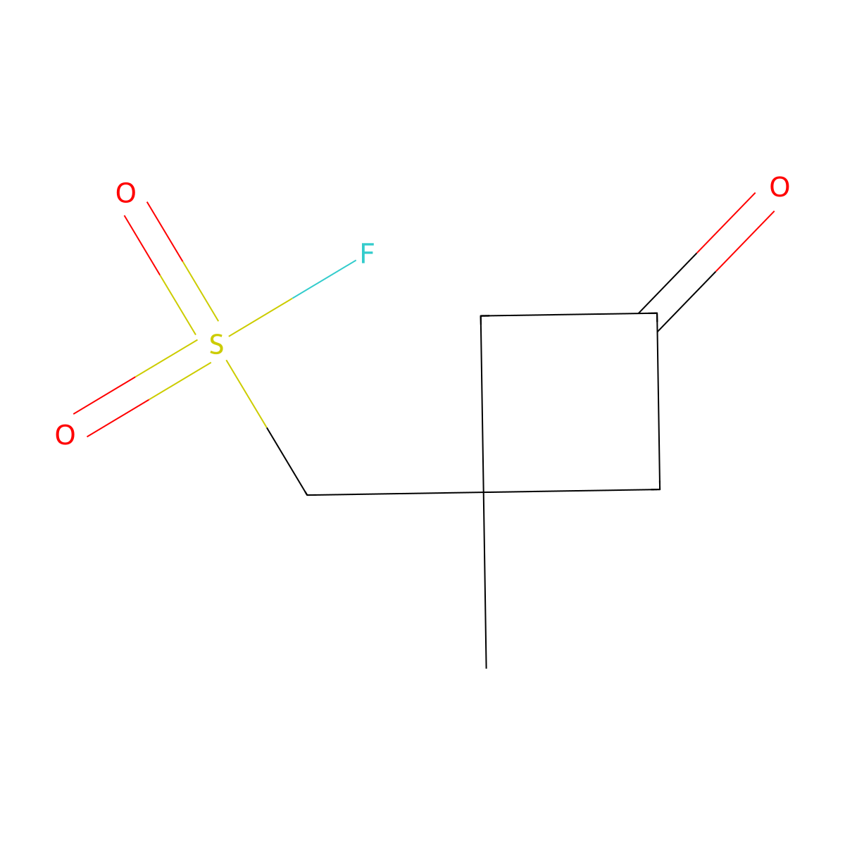 (1-Methyl-3-oxocyclobutyl)methanesulfonyl fluoride molecular structure, CAS 2870661-30-4