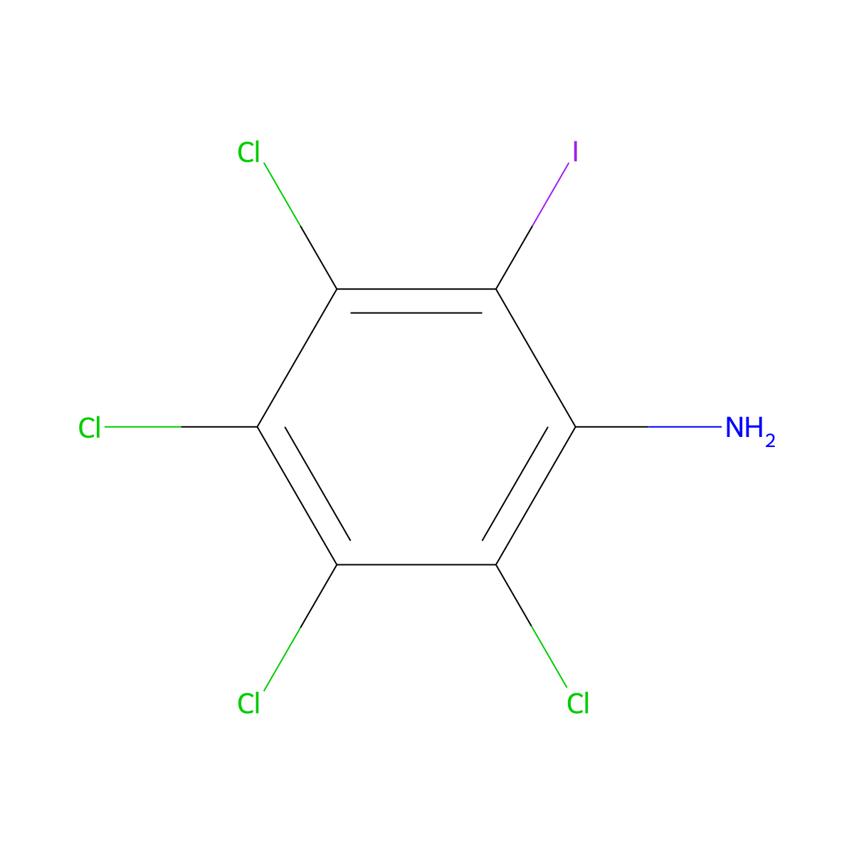 2,3,4,5-Tetrachloro-6-iodoaniline molecular structure, CAS 2870666-21-8