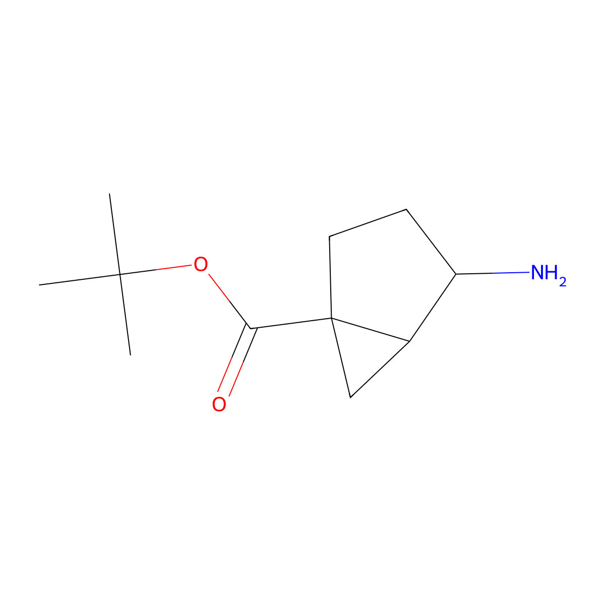 rac-tert-butyl (1R,4R,5R)-4-aminobicyclo[3.1.0]hexane-1-carboxylate molecular structure, CAS 2870666-54-7