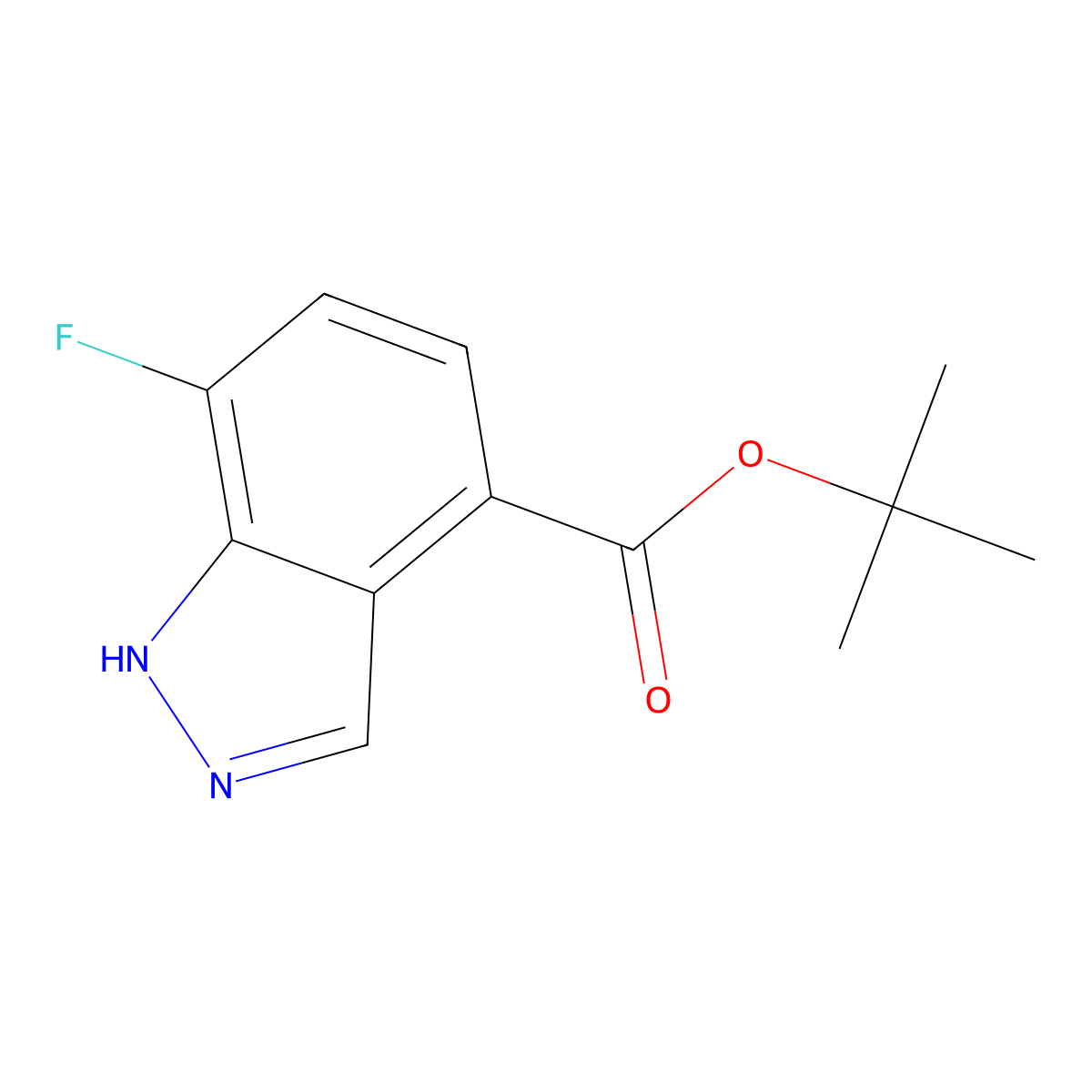 tert-butyl 7-fluoro-1H-indazole-4-carboxylate molecular structure, CAS 2870667-20-0