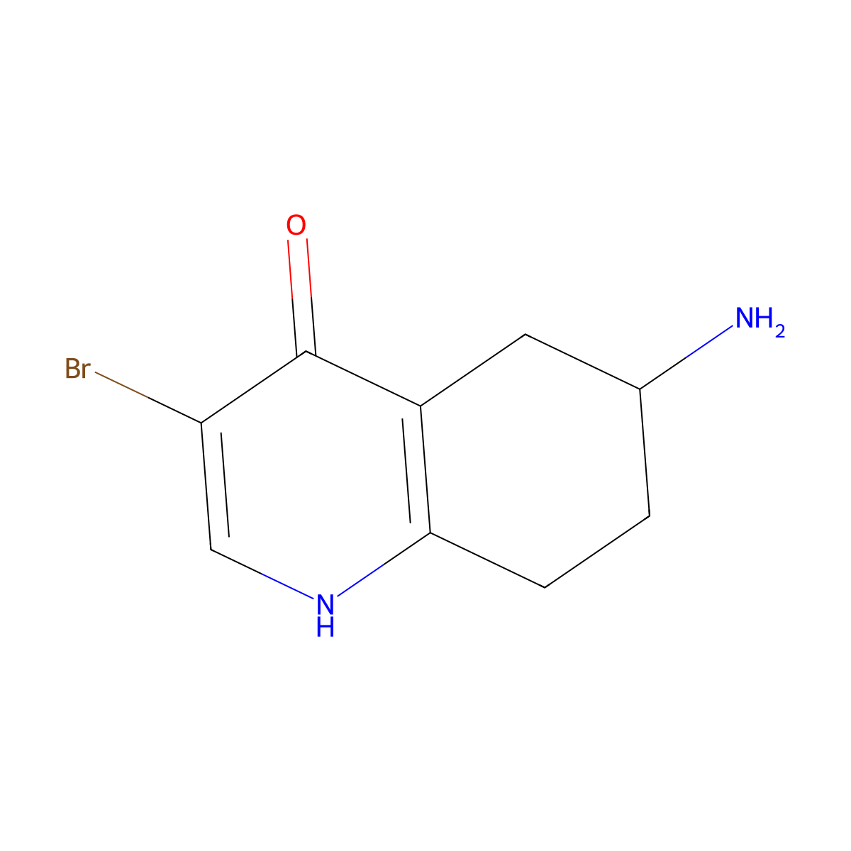 6-Amino-3-bromo-5,6,7,8-tetrahydroquinolin-4-ol molecular structure, CAS 2870667-39-1