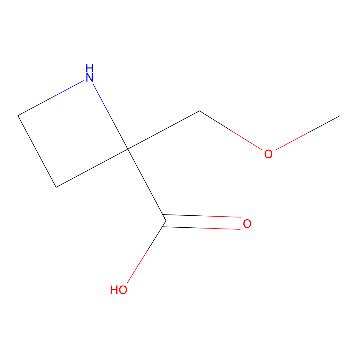 2-(Methoxymethyl)azetidine-2-carboxylic acid molecular structure, CAS 2870667-44-8