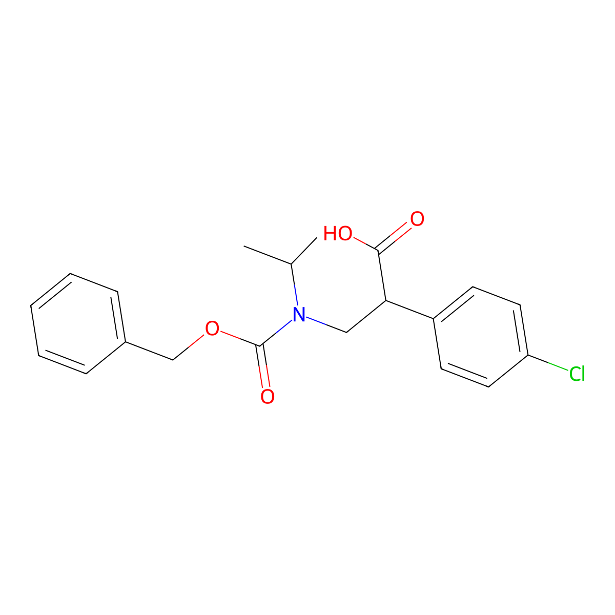 3-{[(Benzyloxy)carbonyl](propan-2-yl)amino}-2-(4-chlorophenyl)propanoic acid molecular structure, CAS 2870667-60-8