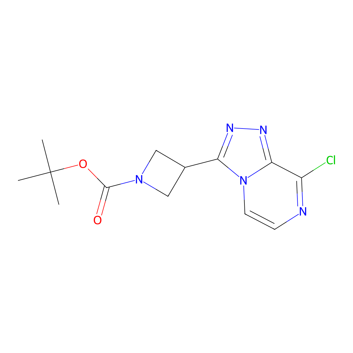 Tert-butyl 3-{8-chloro-[1,2,4]triazolo[4,3-a]pyrazin-3-yl}azetidine-1-carboxylate molecular structure, CAS 2870667-75-5