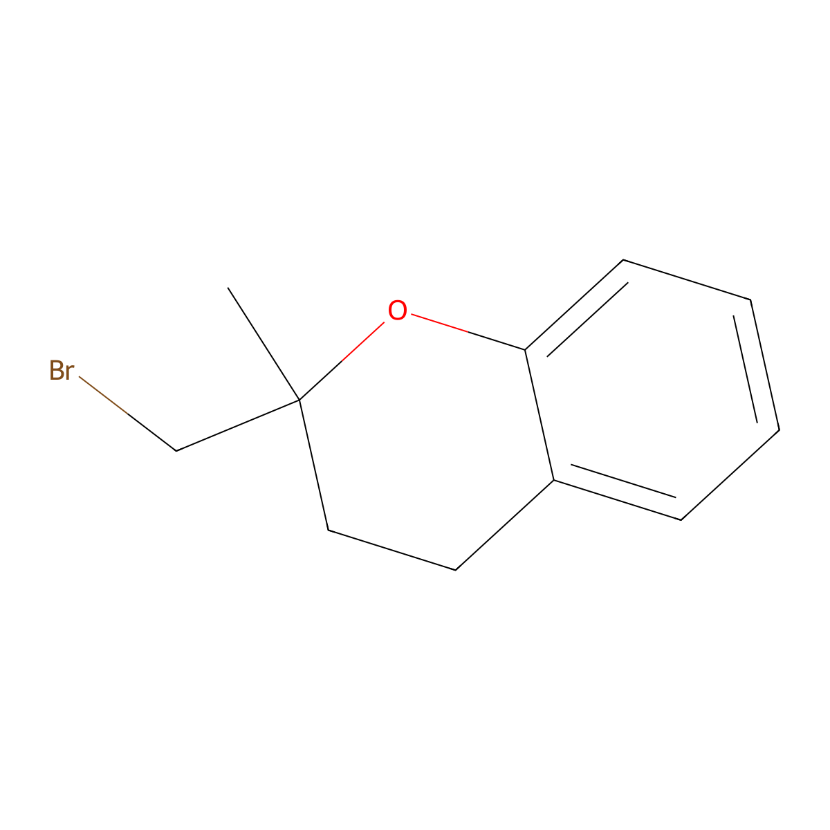2-(bromomethyl)-2-methyl-3,4-dihydro-2H-1-benzopyran molecular structure, CAS 2870667-88-0