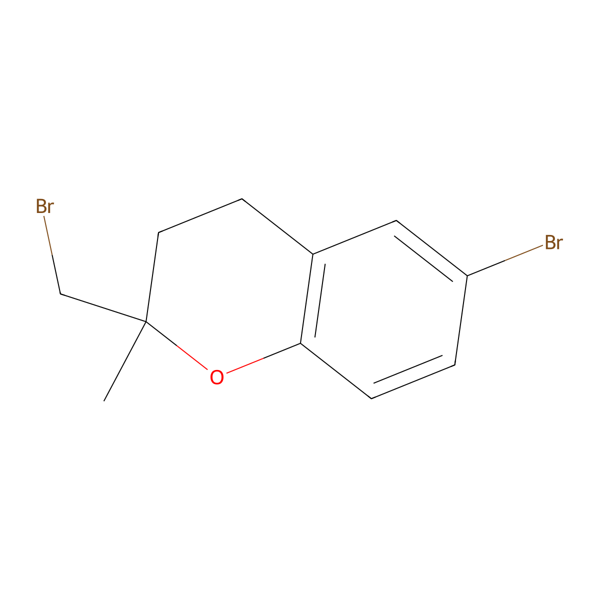 6-bromo-2-(bromomethyl)-2-methyl-3,4-dihydro-2H-1-benzopyran molecular structure, CAS 2870667-91-5