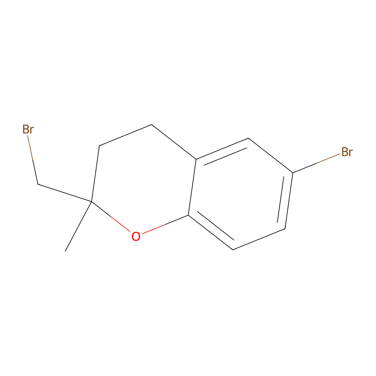 6-bromo-2-(bromomethyl)-2-methyl-3,4-dihydro-2H-1-benzopyran molecular structure, CAS 2870667-91-5