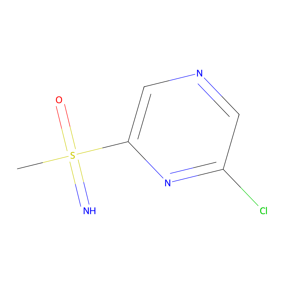 (6-Chloropyrazin-2-yl)(imino)methyl-lambda6-sulfanone molecular structure, CAS 2870668-16-7