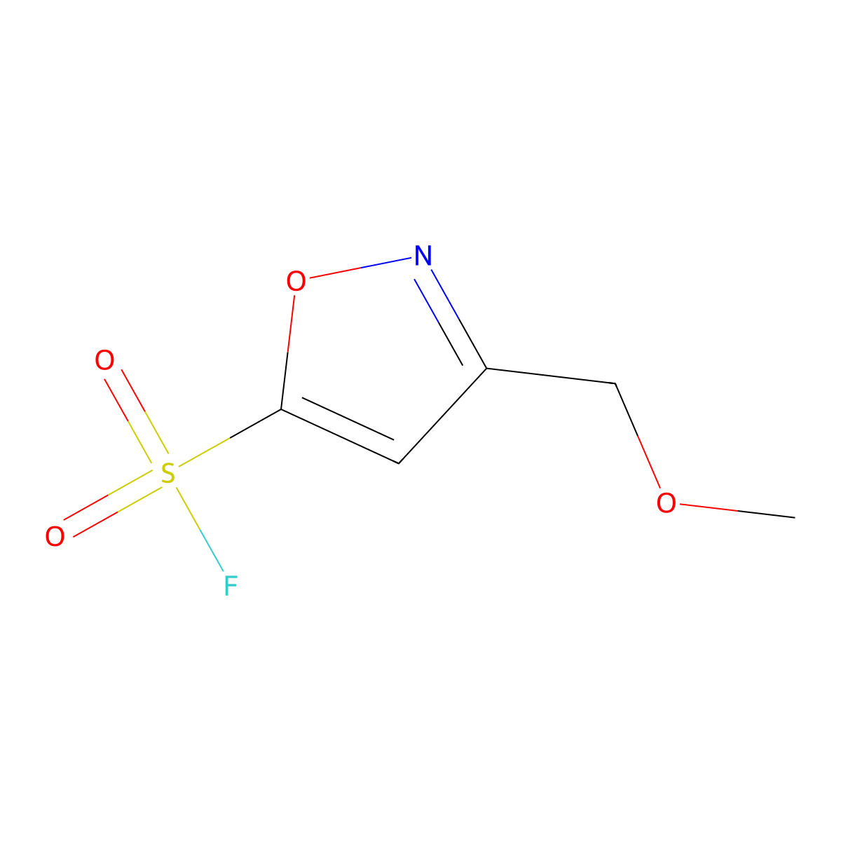 3-(Methoxymethyl)-1,2-oxazole-5-sulfonyl fluoride molecular structure, CAS 2870668-35-0