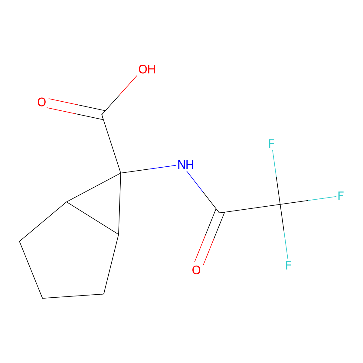 6-(2,2,2-Trifluoroacetamido)bicyclo[3.1.0]hexane-6-carboxylic acid molecular structure, CAS 2870668-36-1