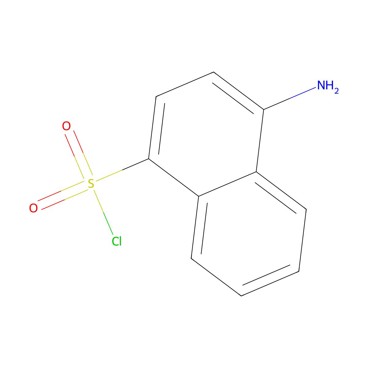 4-Aminonaphthalene-1-sulfonyl chloride molecular structure, CAS 2870668-46-3