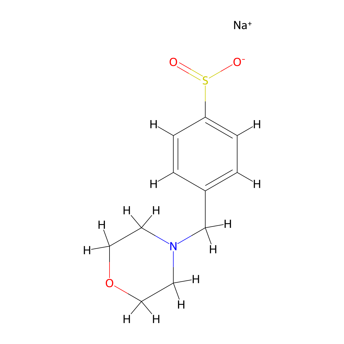 Sodium 4-[(morpholin-4-yl)methyl]benzene-1-sulfinate molecular structure, CAS 2870672-96-9