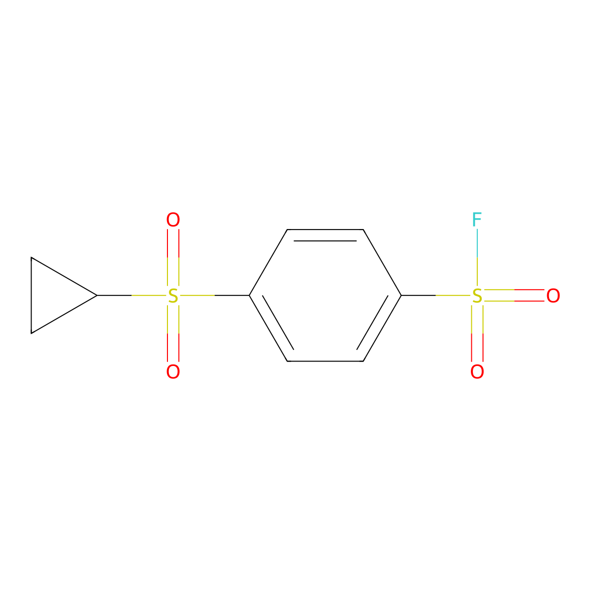 4-(Cyclopropanesulfonyl)benzene-1-sulfonyl fluoride molecular structure, CAS 2870672-99-2