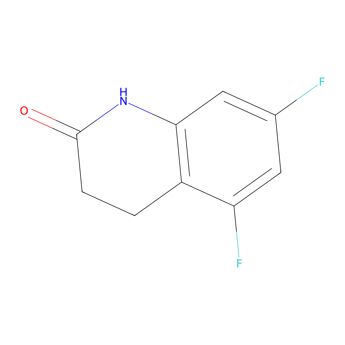 5,7-Difluoro-1,2,3,4-tetrahydroquinolin-2-one molecular structure, CAS 2870673-08-6