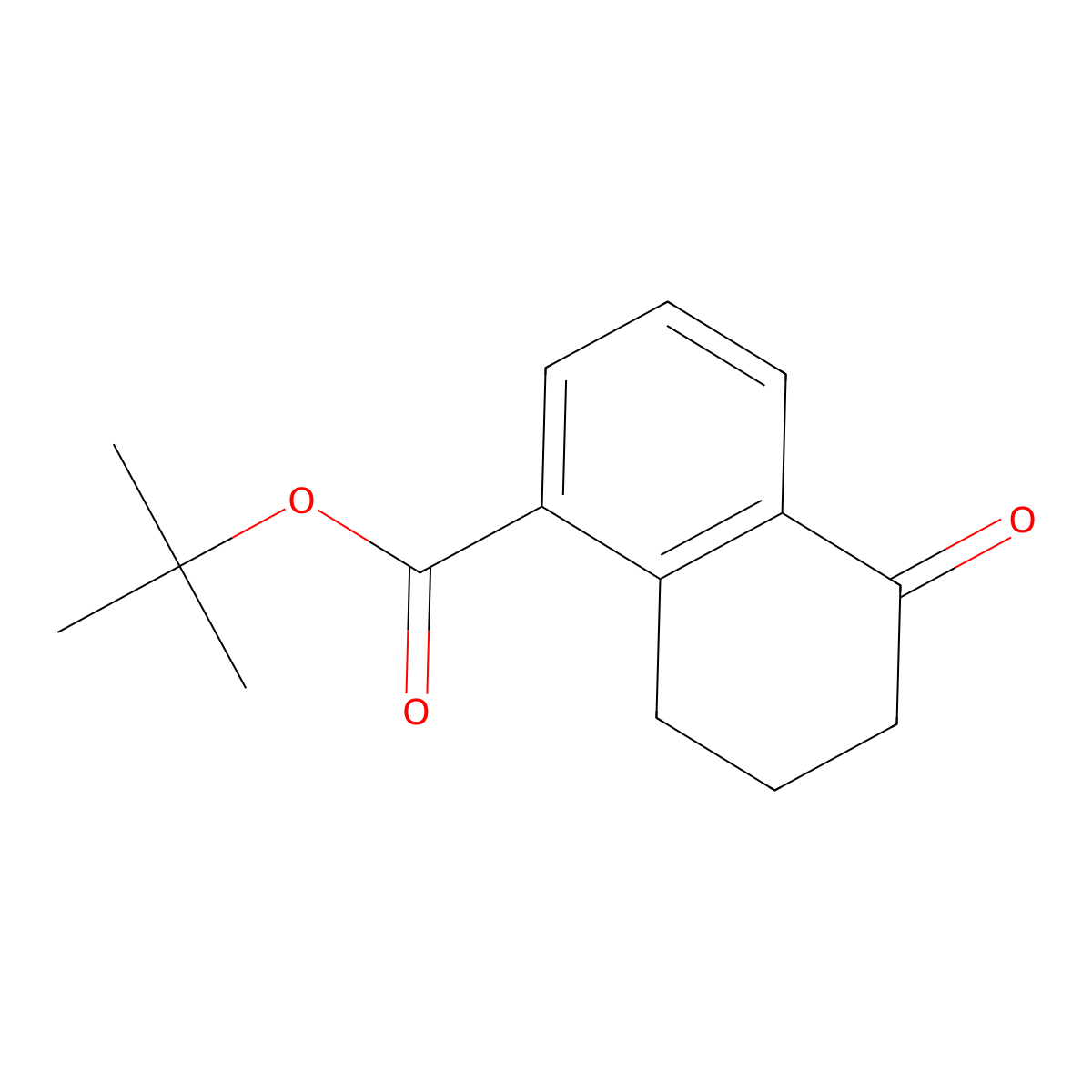 Tert-butyl 5-oxo-5,6,7,8-tetrahydronaphthalene-1-carboxylate molecular structure, CAS 2870673-48-4