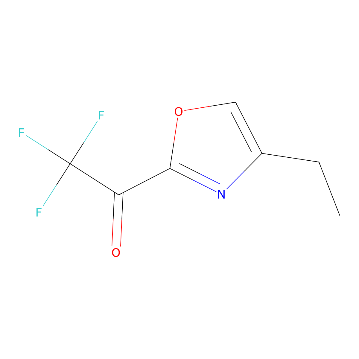 1-(4-Ethyl-1,3-oxazol-2-yl)-2,2,2-trifluoroethan-1-one molecular structure, CAS 2870673-64-4