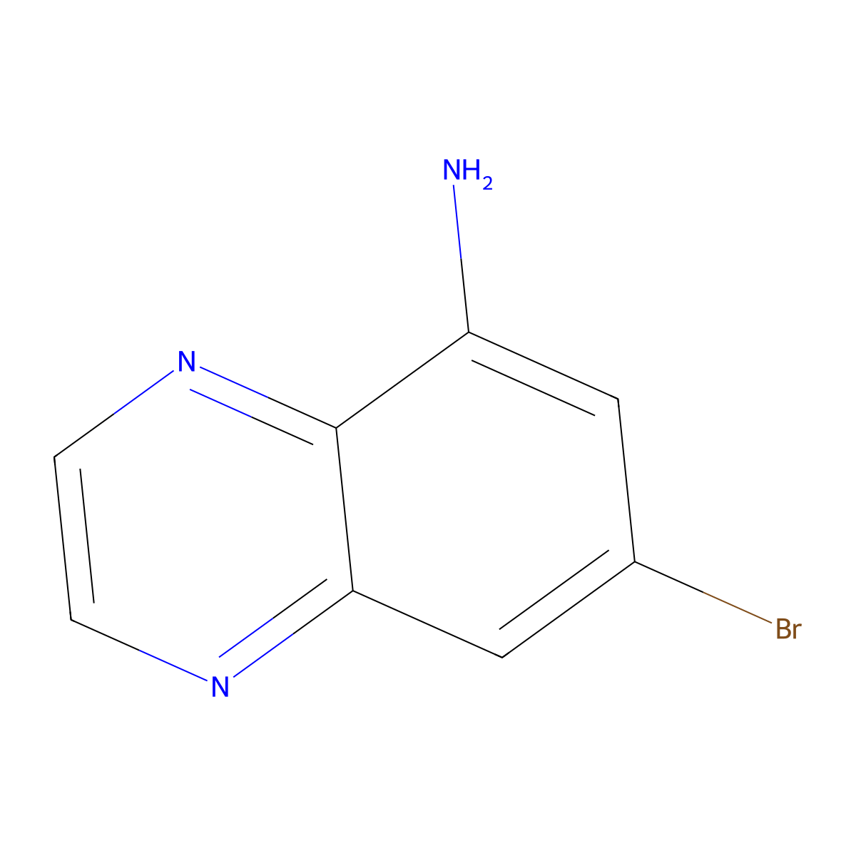 7-Bromoquinoxalin-5-amine molecular structure, CAS 2870673-68-8