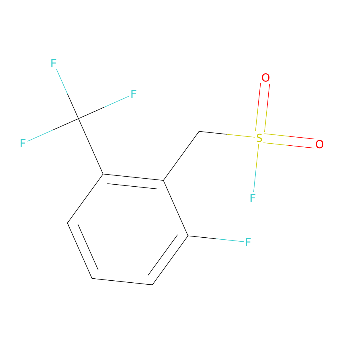 [2-Fluoro-6-(trifluoromethyl)phenyl]methanesulfonyl fluoride molecular structure, CAS 2870673-83-7