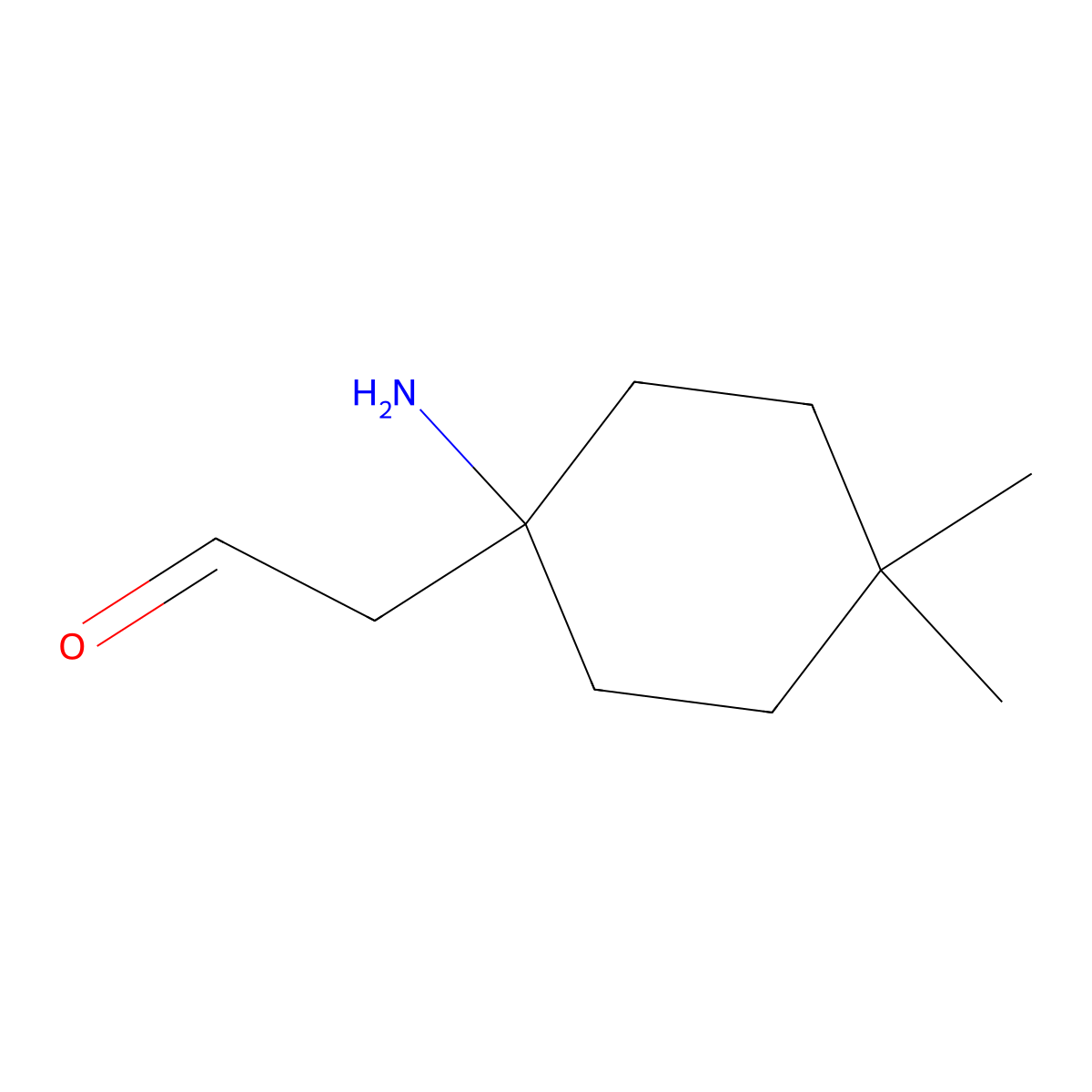 2-(1-Amino-4,4-dimethylcyclohexyl)acetaldehyde molecular structure, CAS 2870674-55-6