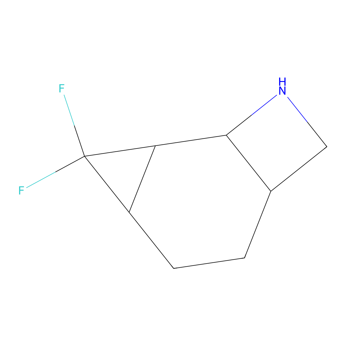(1RS,2RS&,4RS&,7SR)-3,3-difluoro-9-azatricyclo[5.2.0.0,2,4]nonane molecular structure, CAS 2870674-71-6