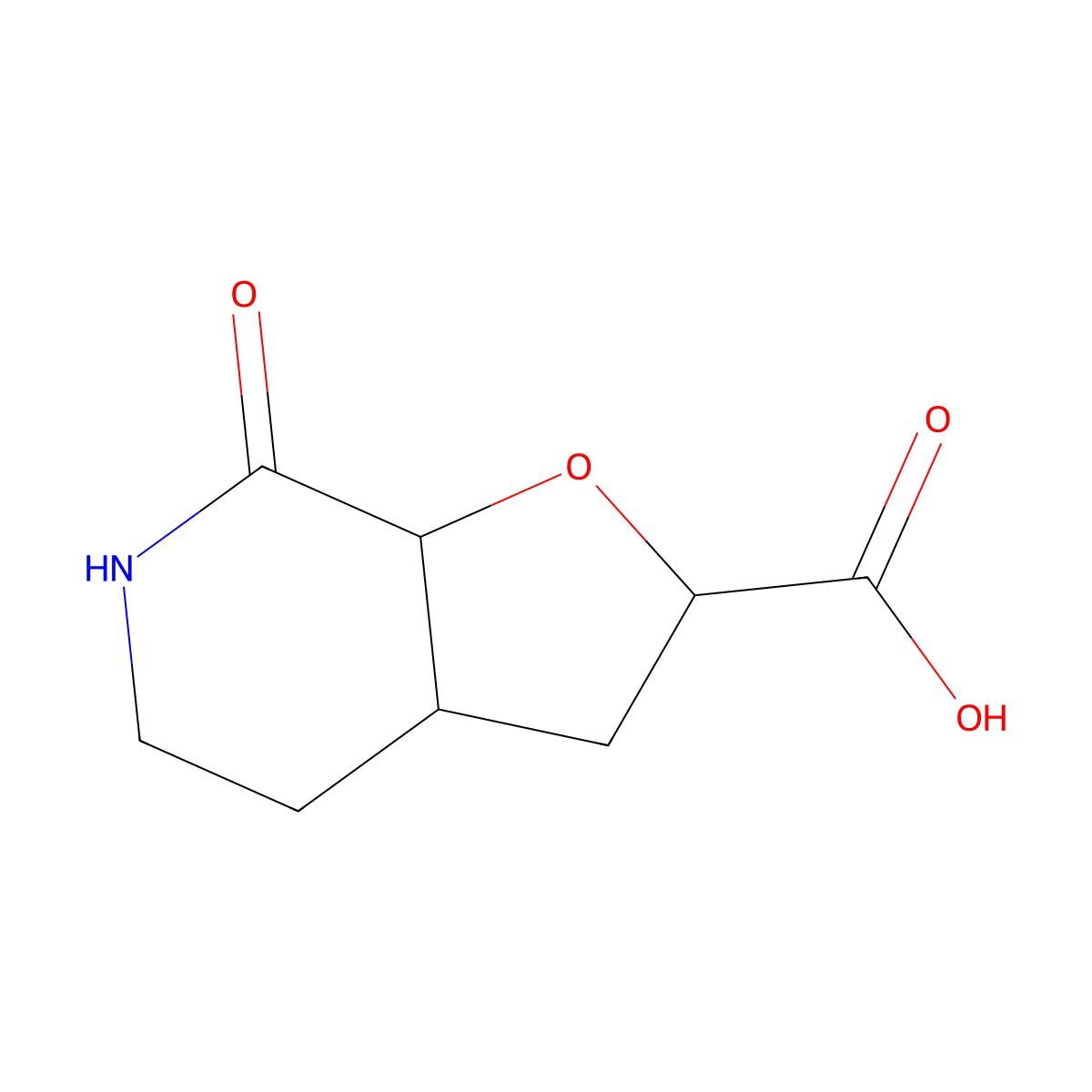 7-Oxo-octahydrofuro[2,3-c]pyridine-2-carboxylic acid molecular structure, CAS 2870674-78-3