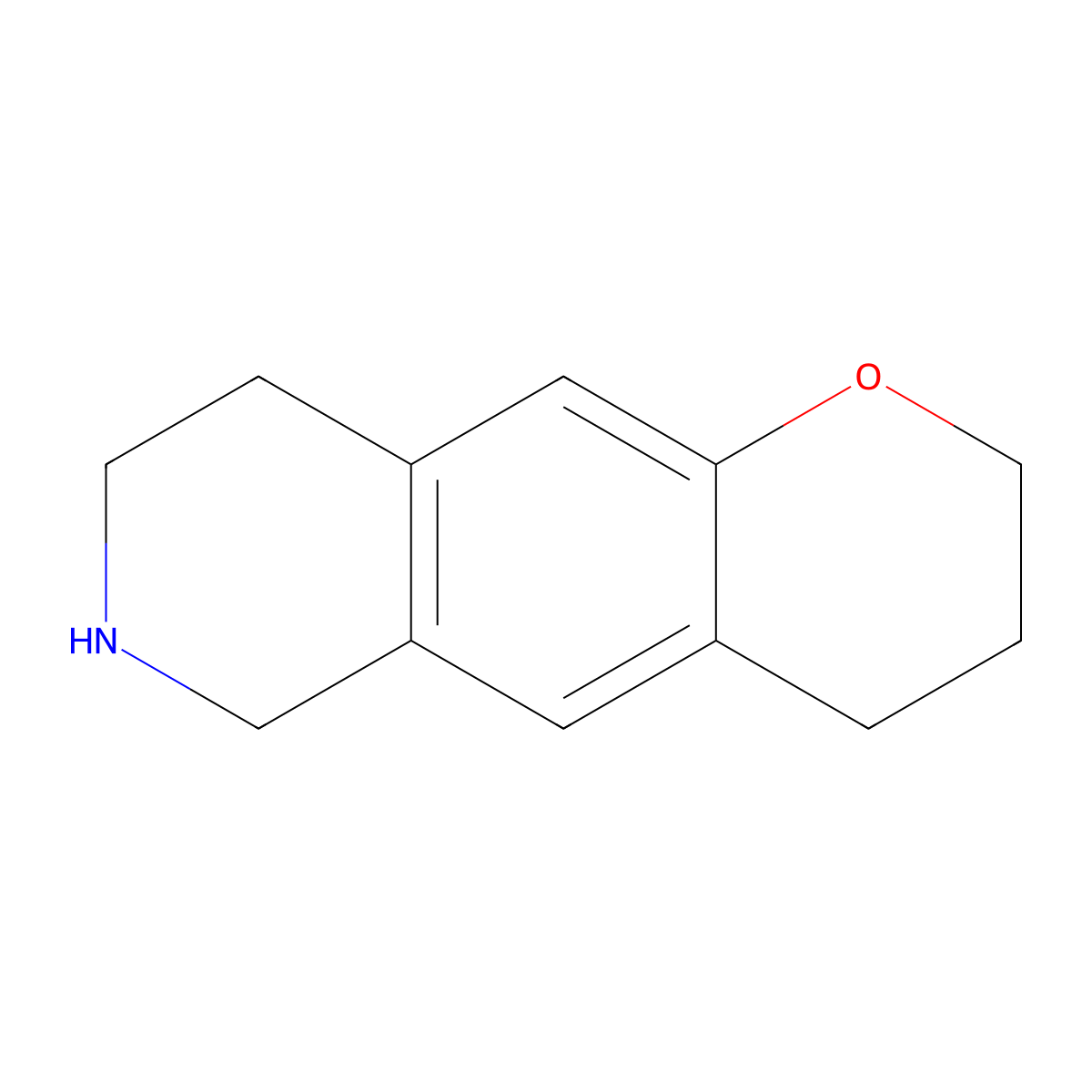 2H,3H,4H,6H,7H,8H,9H-pyrano[2,3-g]isoquinoline molecular structure, CAS 2870674-80-7