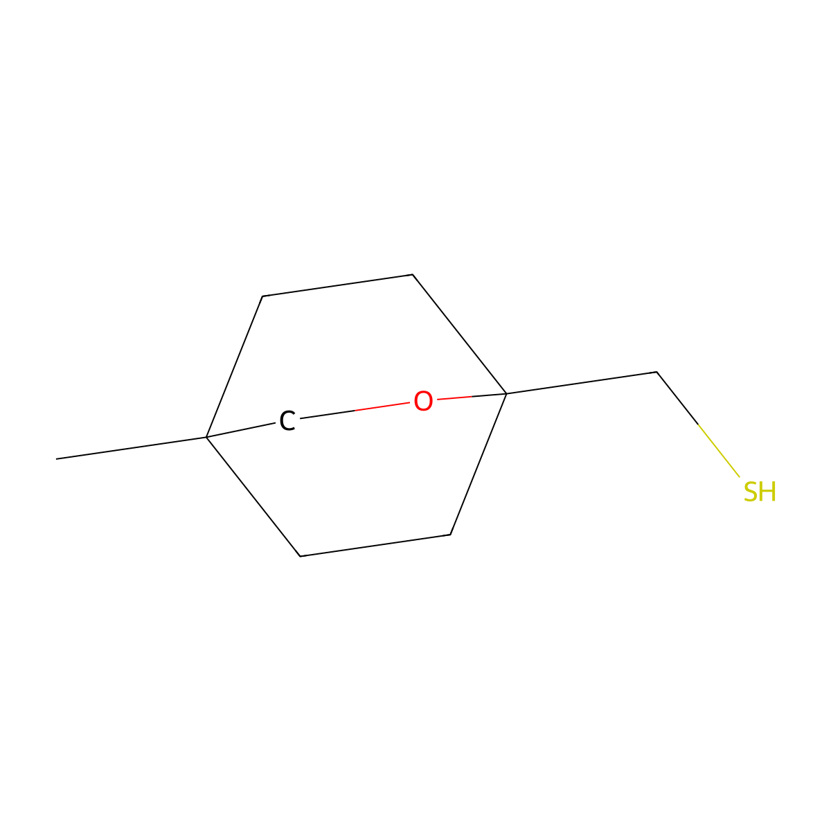{4-Methyl-2-oxabicyclo[2.2.2]octan-1-yl}methanethiol molecular structure, CAS 2870674-85-2