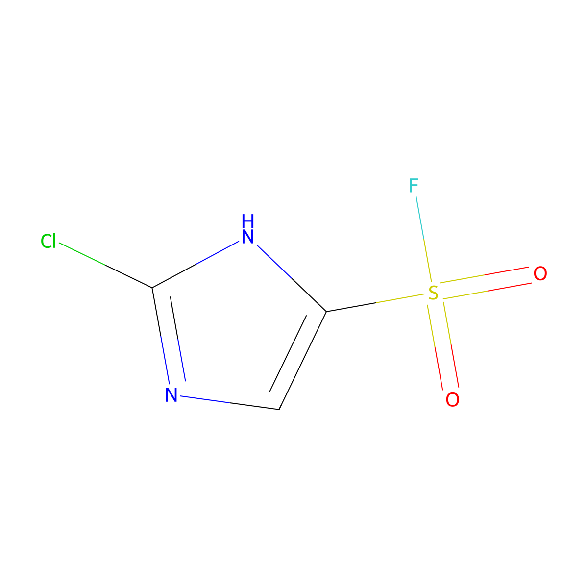 2-chloro-1H-imidazole-5-sulfonyl fluoride molecular structure, CAS 2870674-88-5