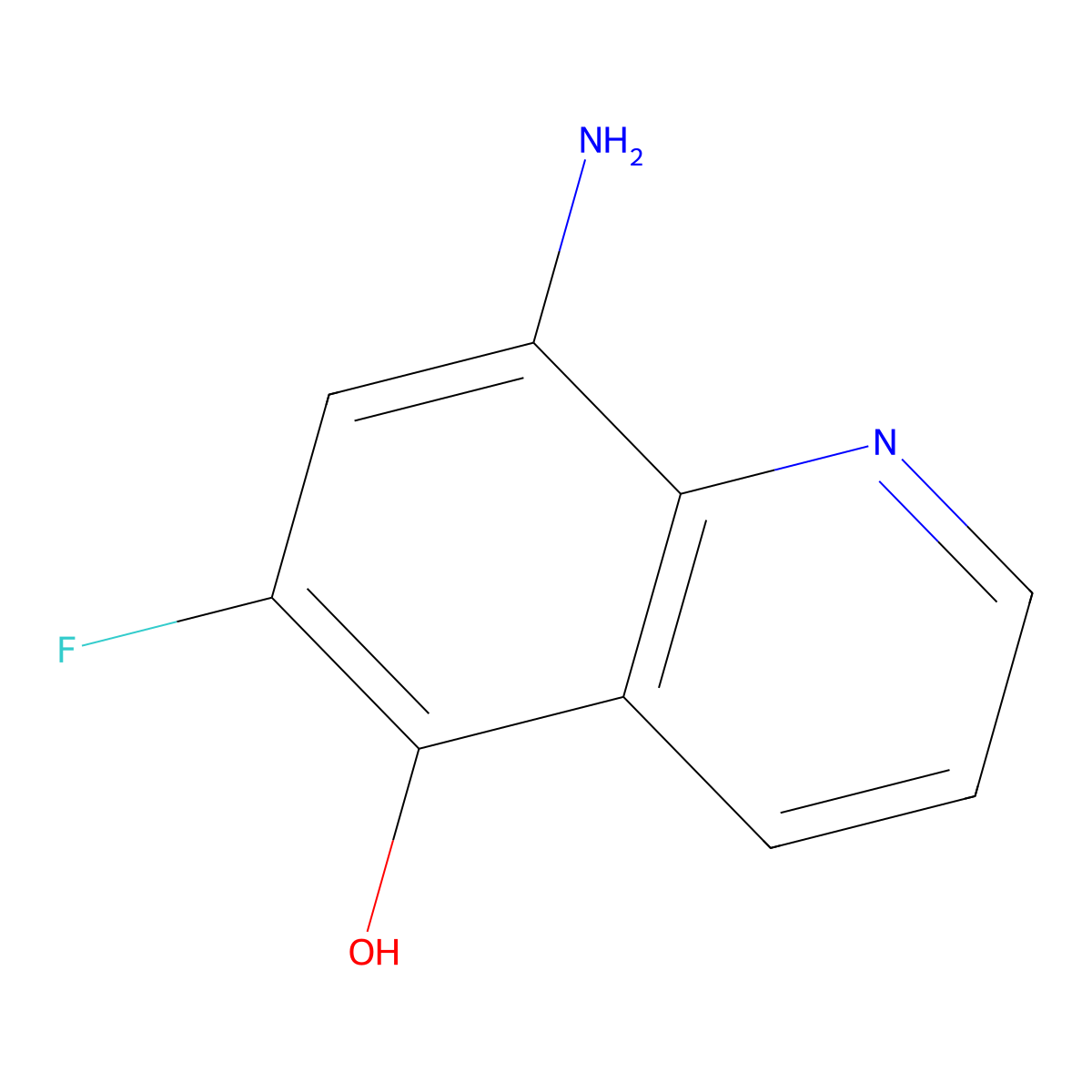 8-Amino-6-fluoroquinolin-5-ol molecular structure, CAS 2870681-19-7