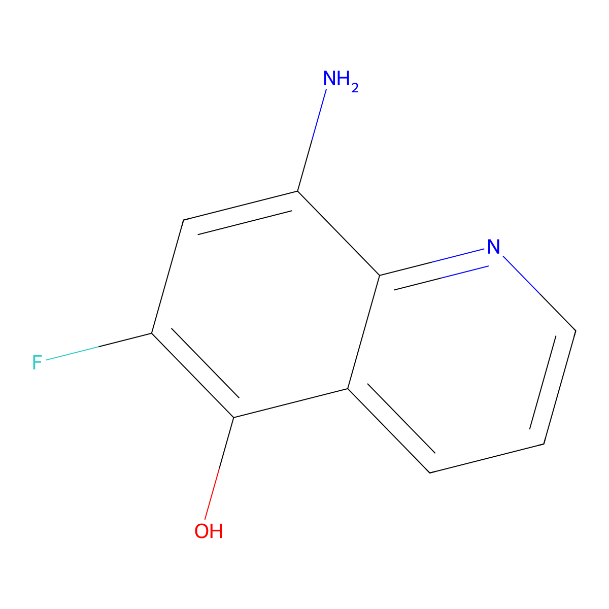 8-Amino-6-fluoroquinolin-5-ol molecular structure, CAS 2870681-19-7