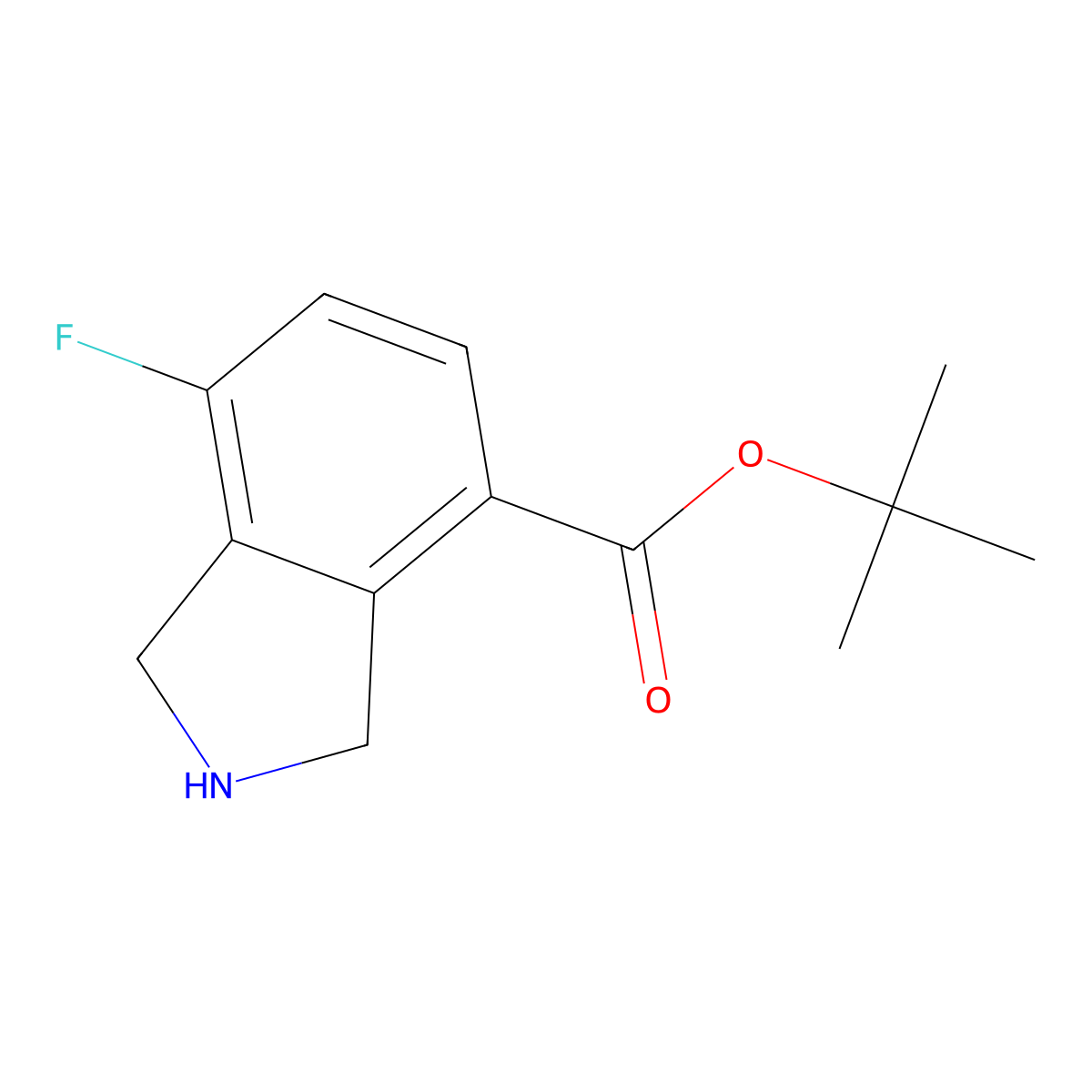 tert-butyl 7-fluoro-2,3-dihydro-1H-isoindole-4-carboxylate molecular structure, CAS 2870681-27-7