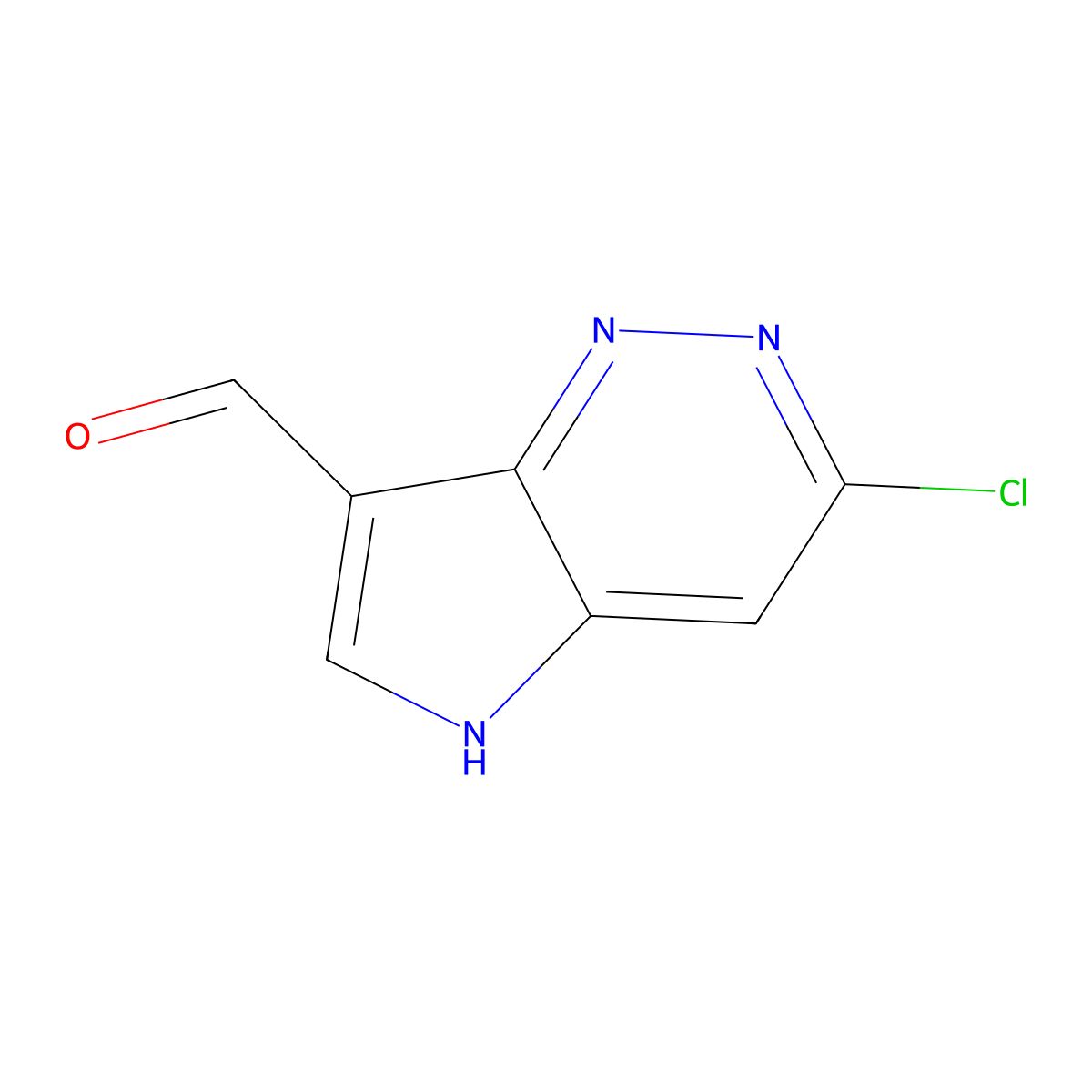 3-chloro-5H-pyrrolo[3,2-c]pyridazine-7-carbaldehyde molecular structure, CAS 2870681-83-5