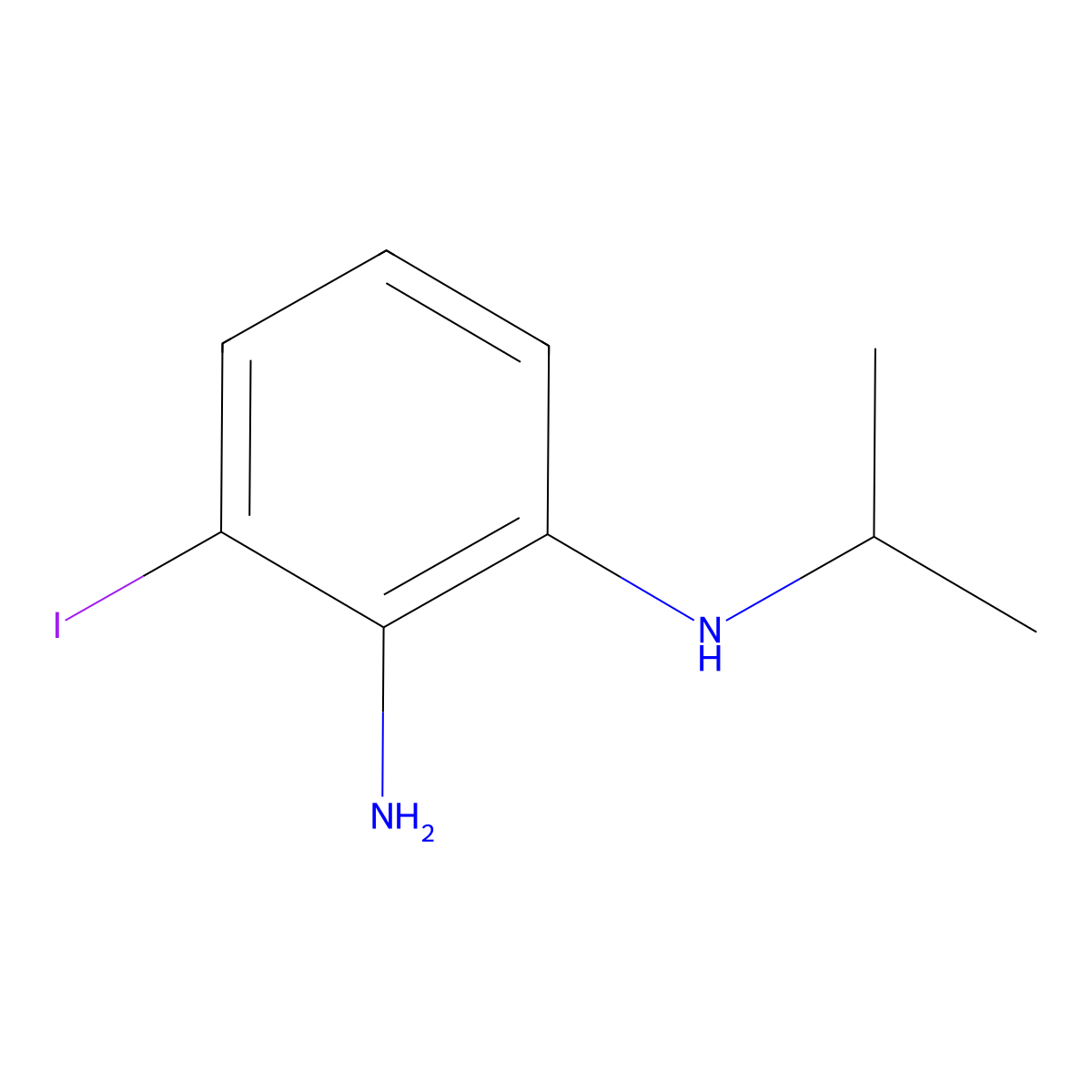 3-iodo-N1-(propan-2-yl)benzene-1,2-diamine molecular structure, CAS 2870682-06-5