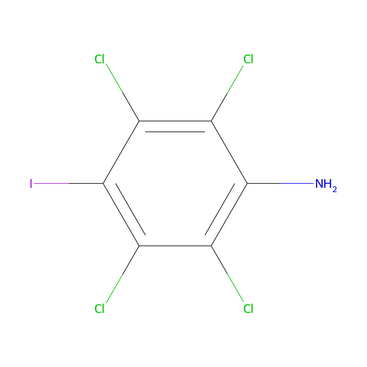 2,3,5,6-Tetrachloro-4-iodoaniline molecular structure, CAS 2870682-42-9
