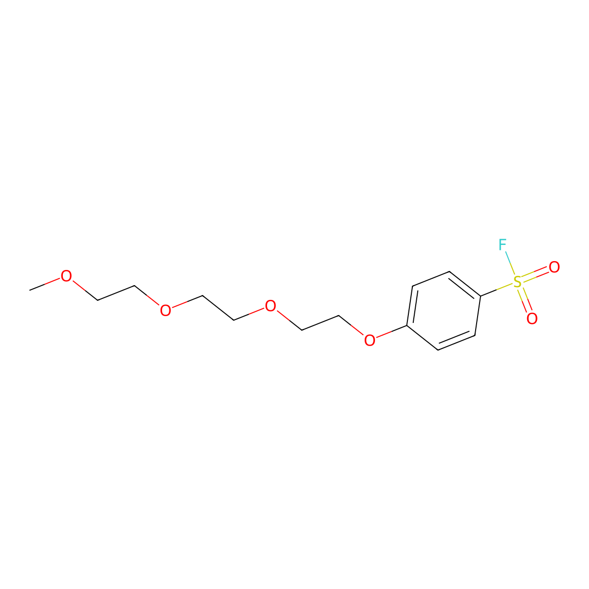 4-{2-[2-(2-Methoxyethoxy)ethoxy]ethoxy}benzene-1-sulfonyl fluoride molecular structure, CAS 2870688-83-6