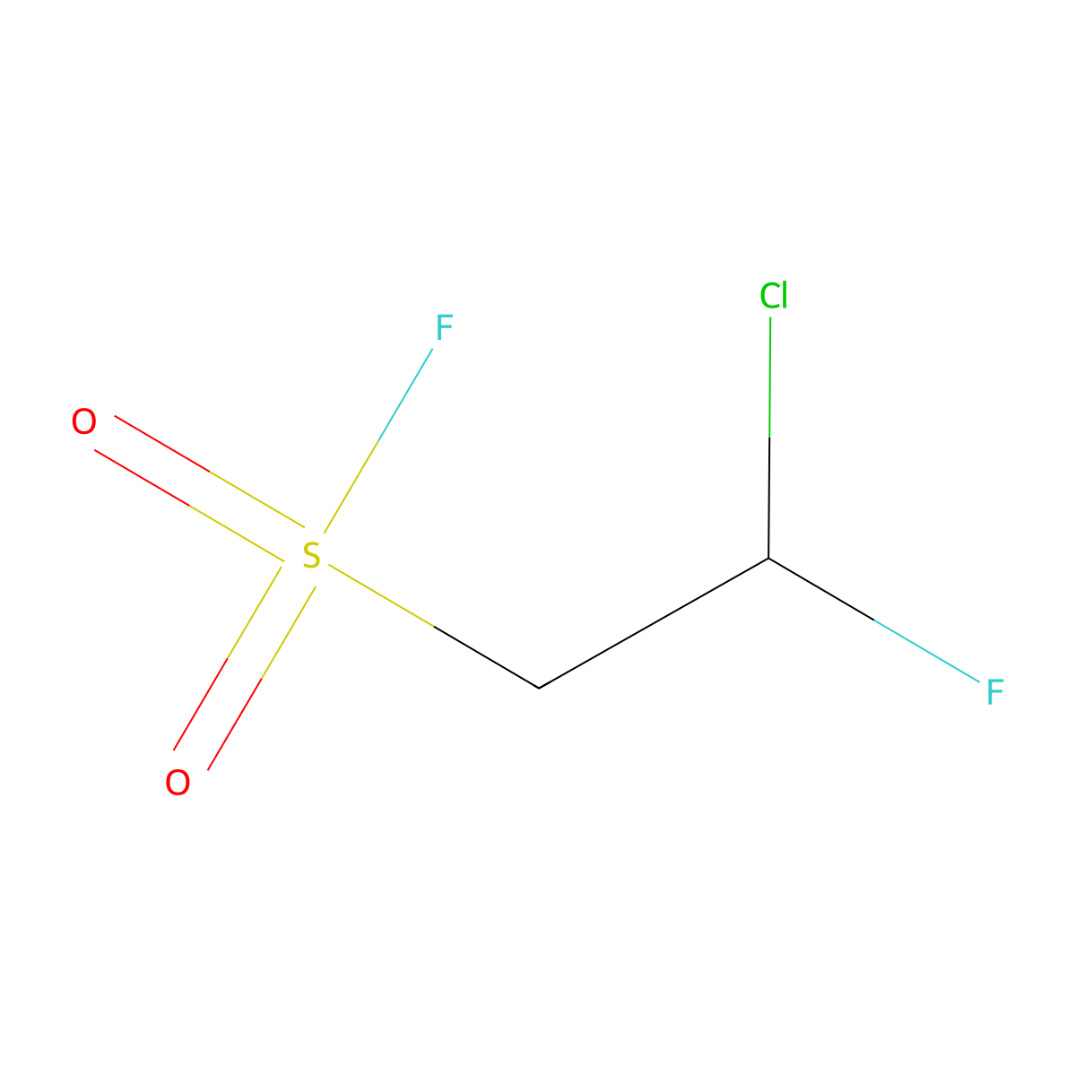 2-Chloro-2-fluoroethane-1-sulfonyl fluoride molecular structure, CAS 2870689-00-0