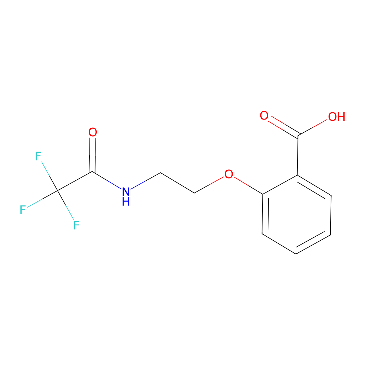 2-[2-(2,2,2-Trifluoroacetamido)ethoxy]benzoic acid molecular structure, CAS 2870689-11-3