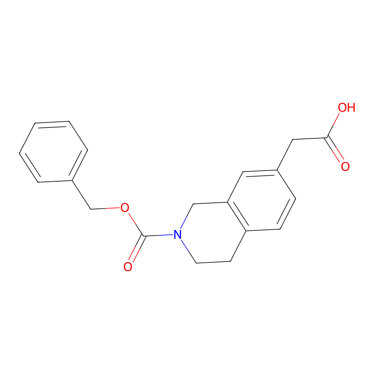 2-{2-[(Benzyloxy)carbonyl]-1,2,3,4-tetrahydroisoquinolin-7-yl}acetic acid molecular structure, CAS 2870689-27-1