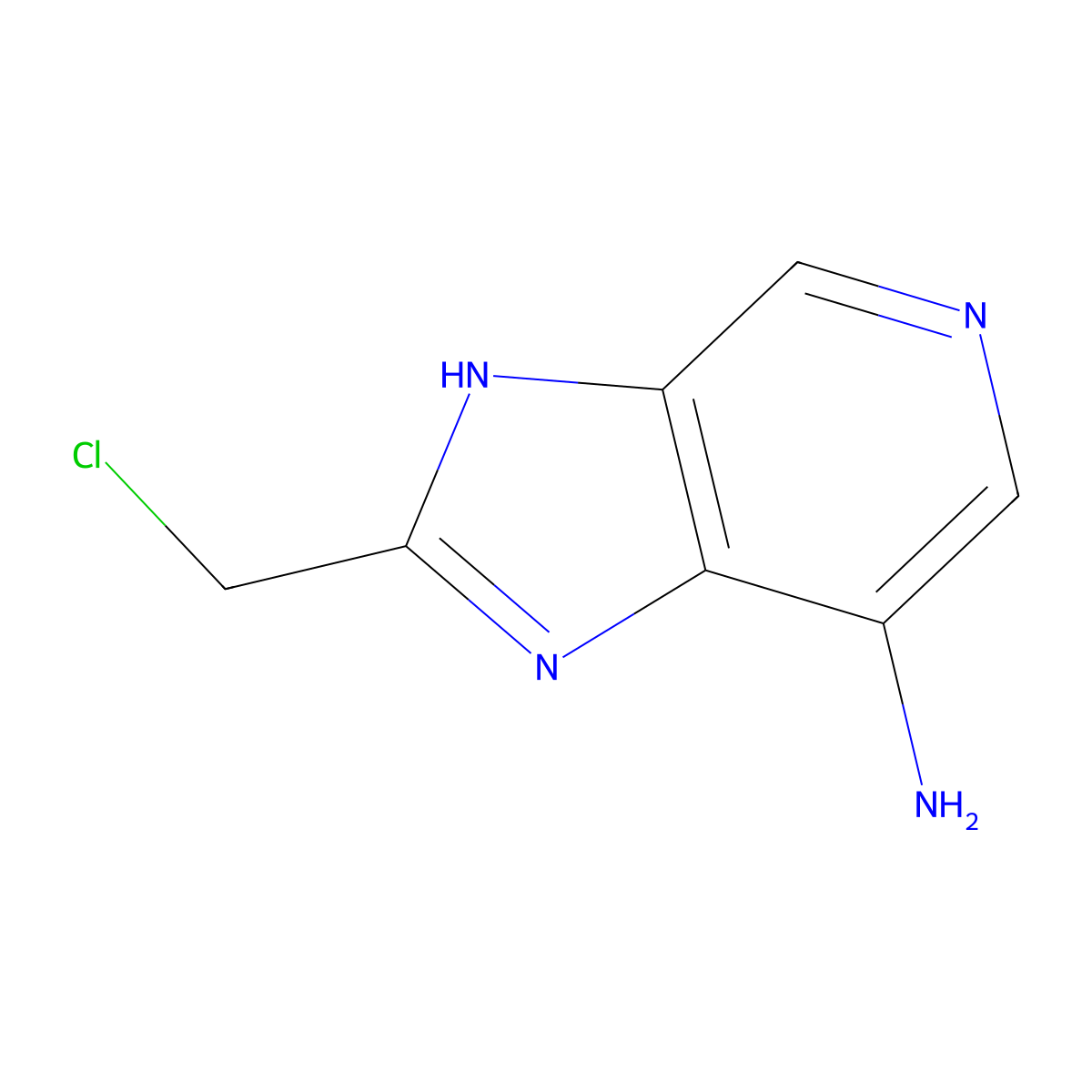 2-(chloromethyl)-1H-imidazo[4,5-c]pyridin-7-amine molecular structure, CAS 2870689-30-6