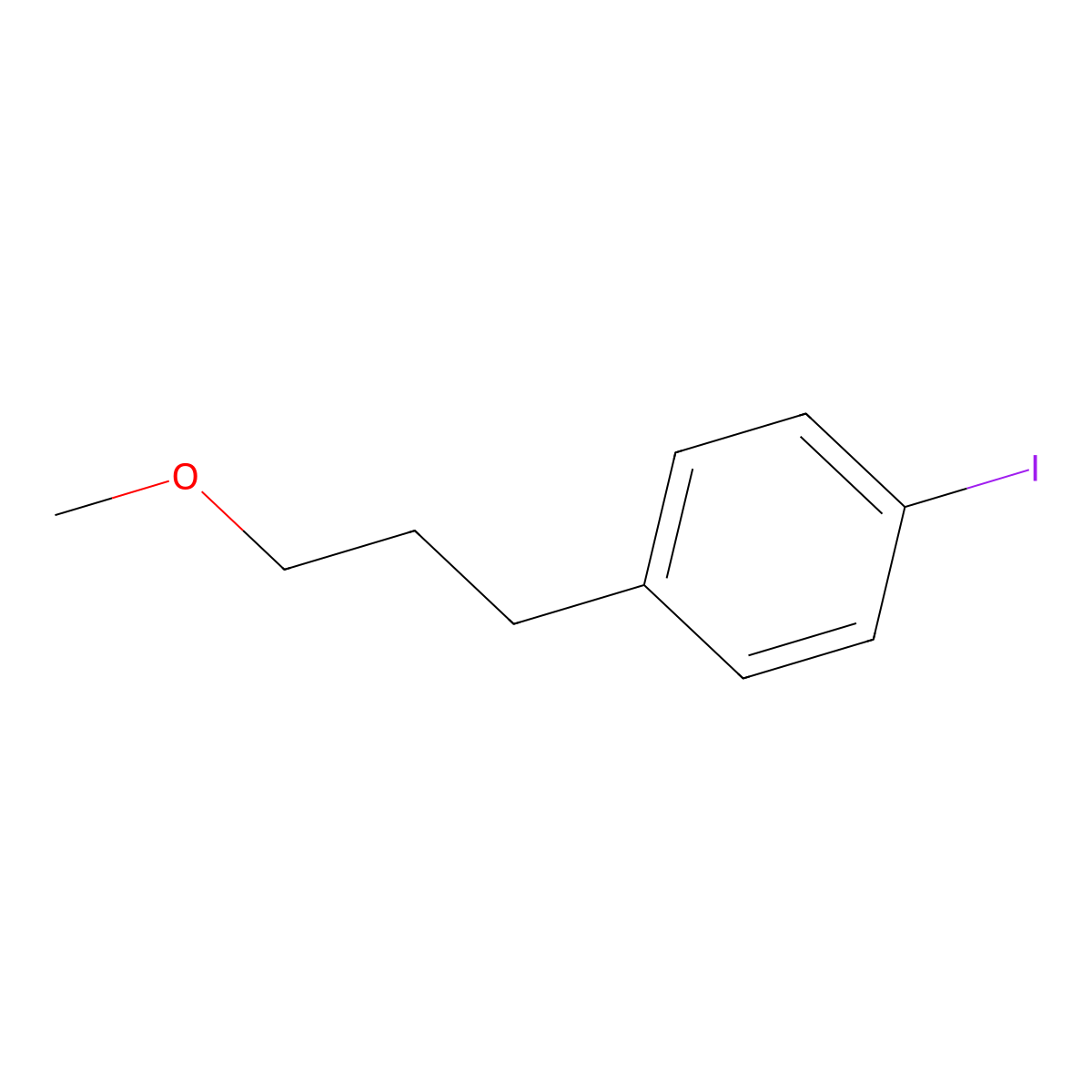 1-Iodo-4-(3-methoxypropyl)benzene molecular structure, CAS 2870689-44-2