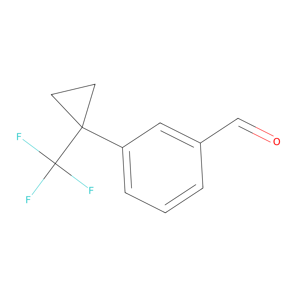 3-[1-(Trifluoromethyl)cyclopropyl]benzaldehyde molecular structure, CAS 2870689-45-3